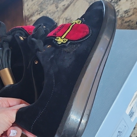Prada Women's Black and Red Sneakers - Picture 13 of 16
